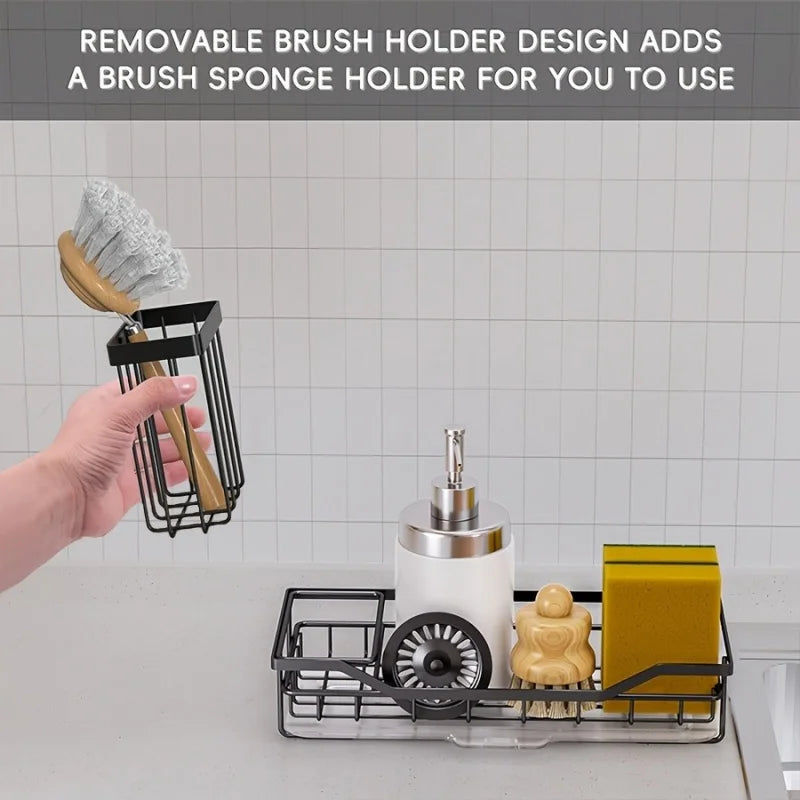 Multipurpose Self-draining Sink Organizer