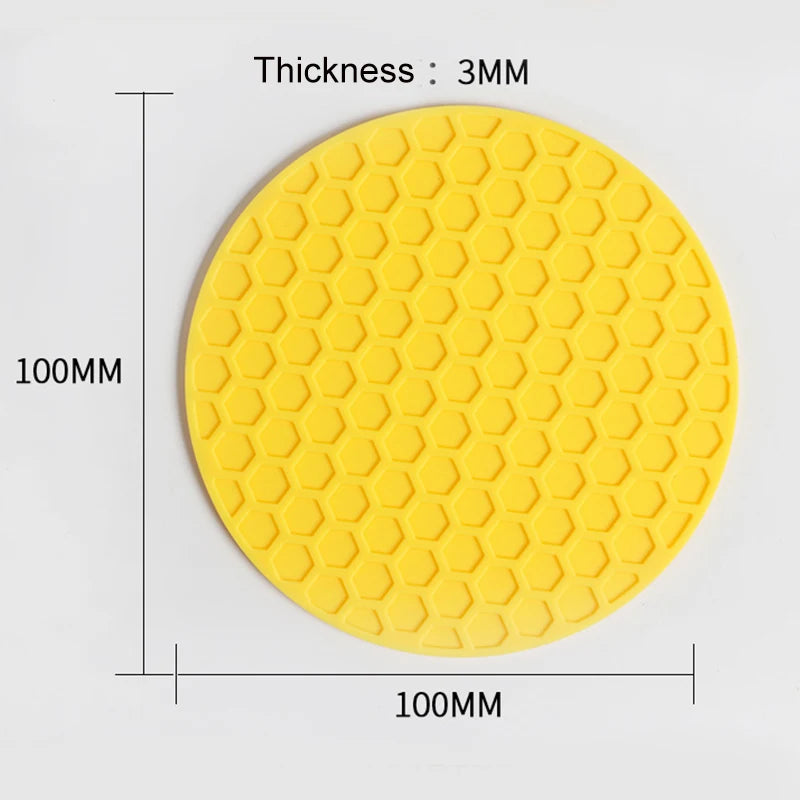 Round Silicone Coasters Anti-slip & Heat Thickened