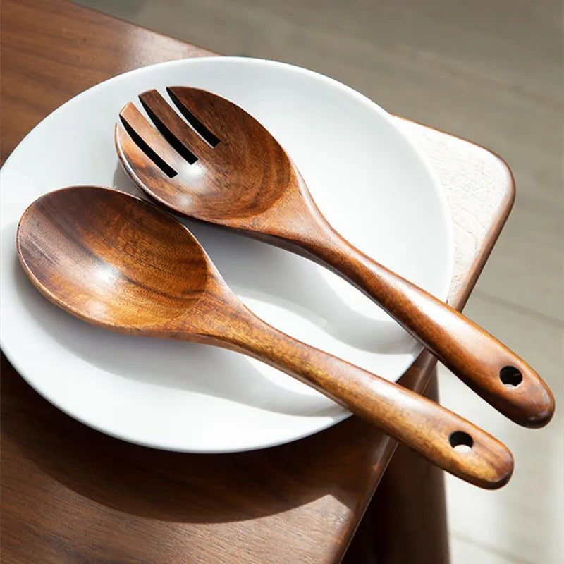 Wooden Large Spoon or Fork Cutlery