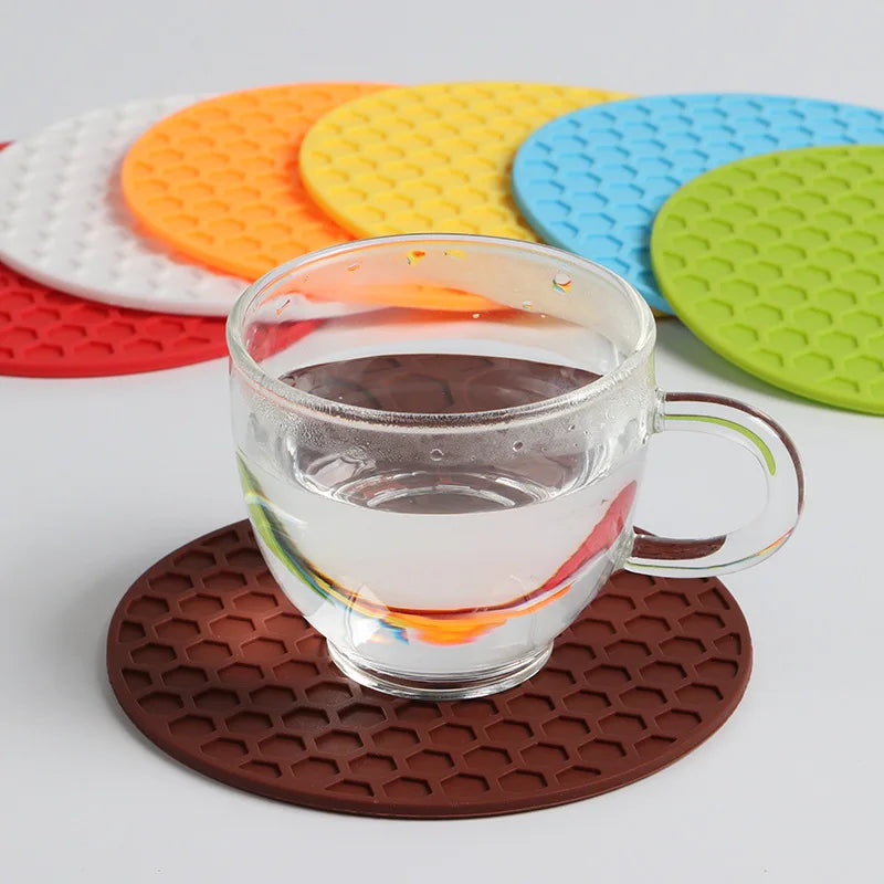 Round Silicone Coasters Anti-slip & Heat Thickened