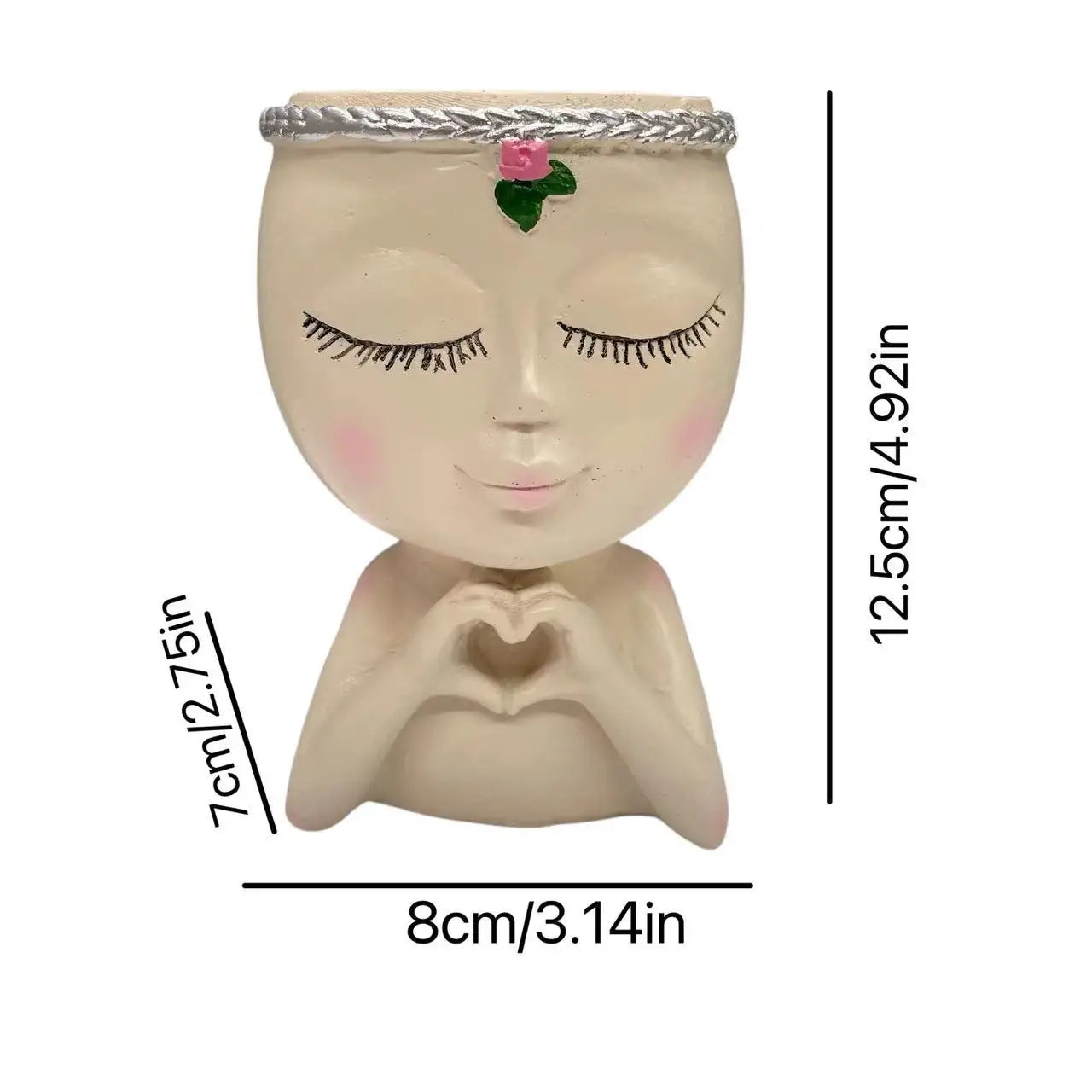 Face Flowerpot Girl Planter