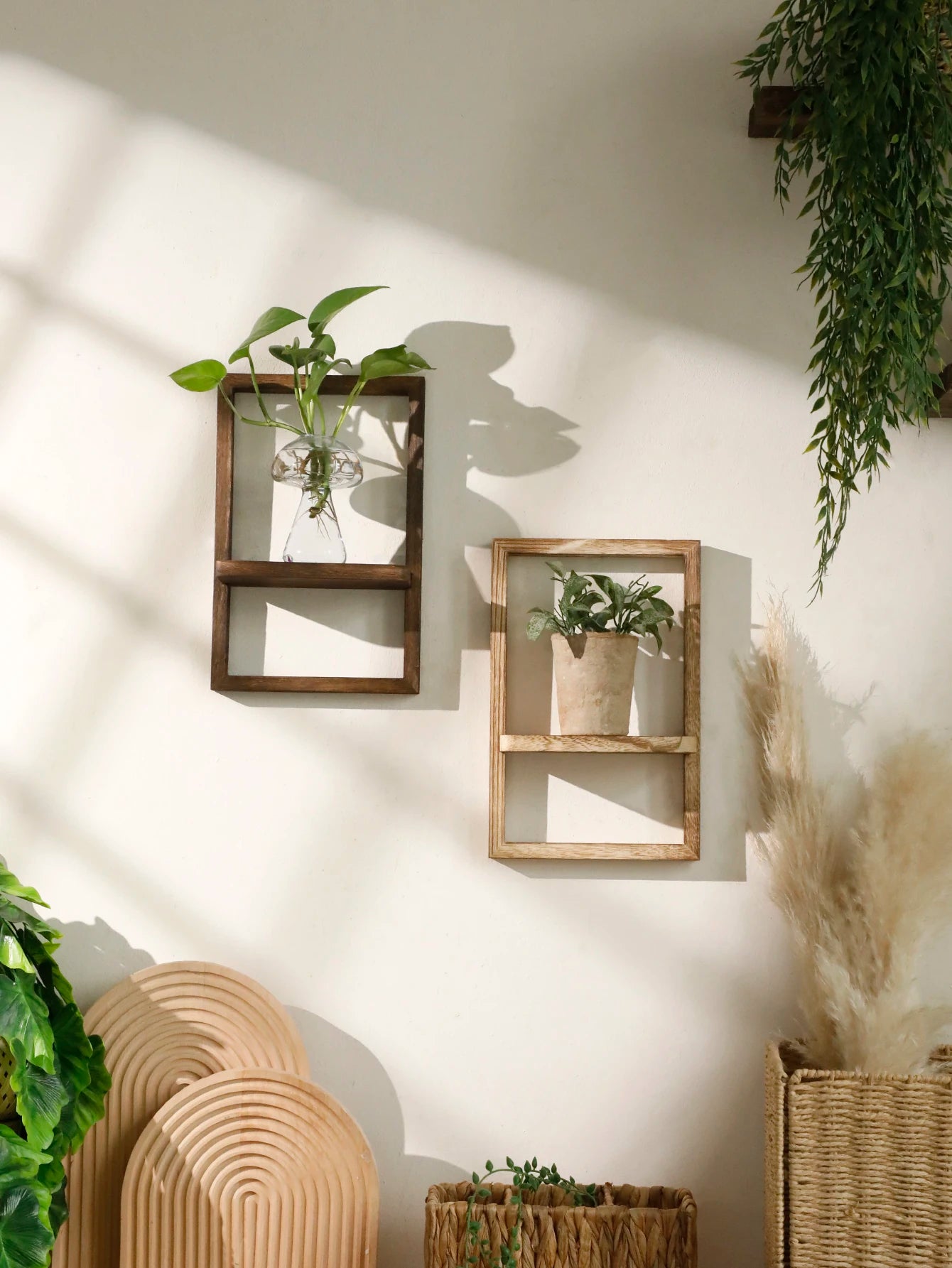 Wooden Floating Rustic Shelves