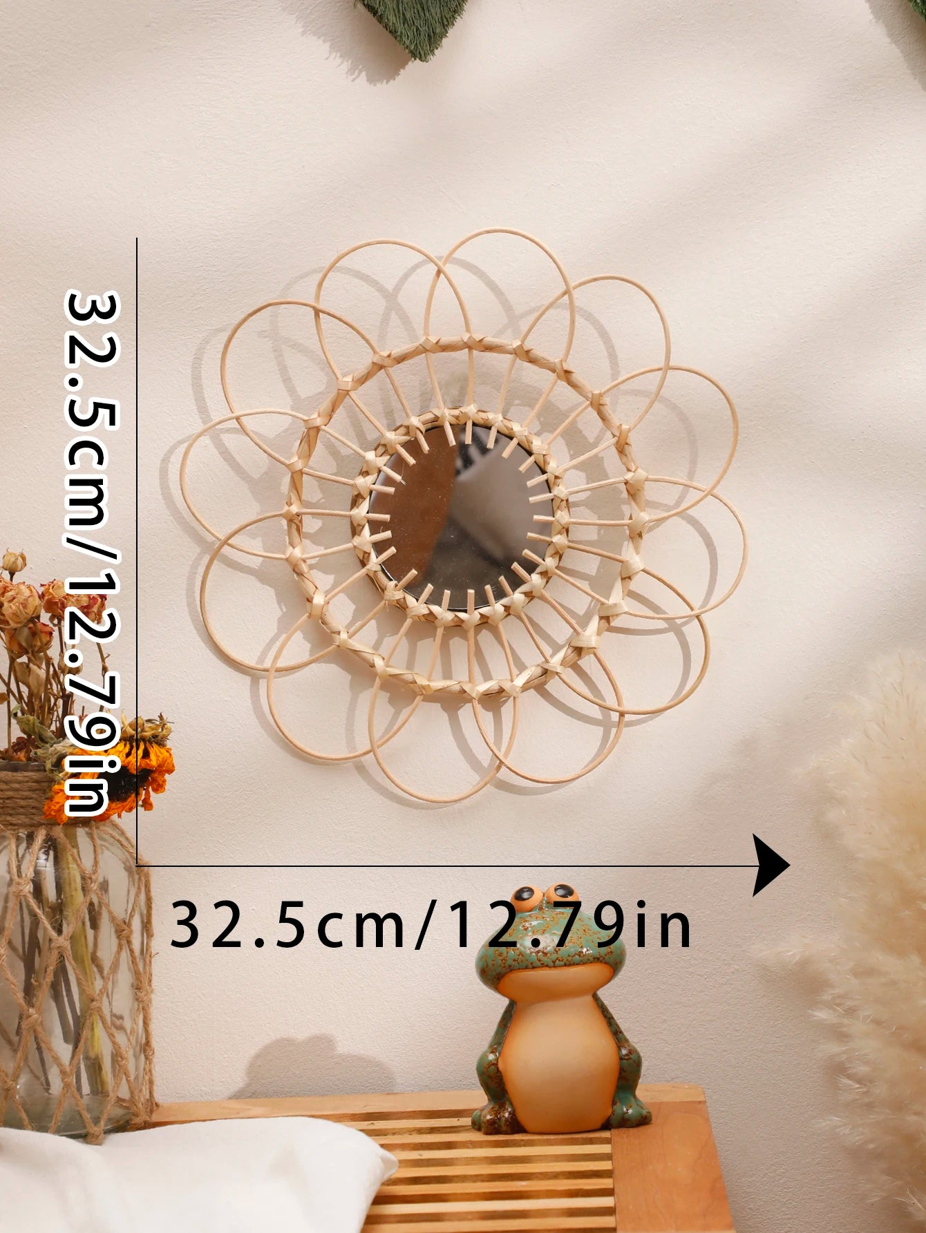 Decorative Hand-Woven Wall Mirror