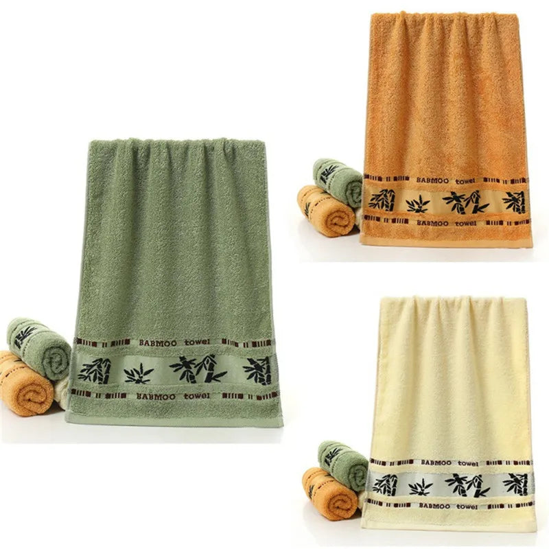 Set of 3 Thick Bamboo Bath Towels