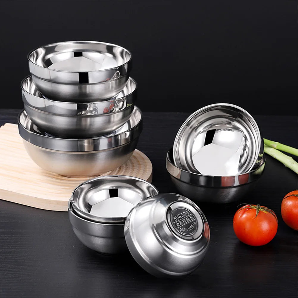 Double Layer Stainless Steel Bowl