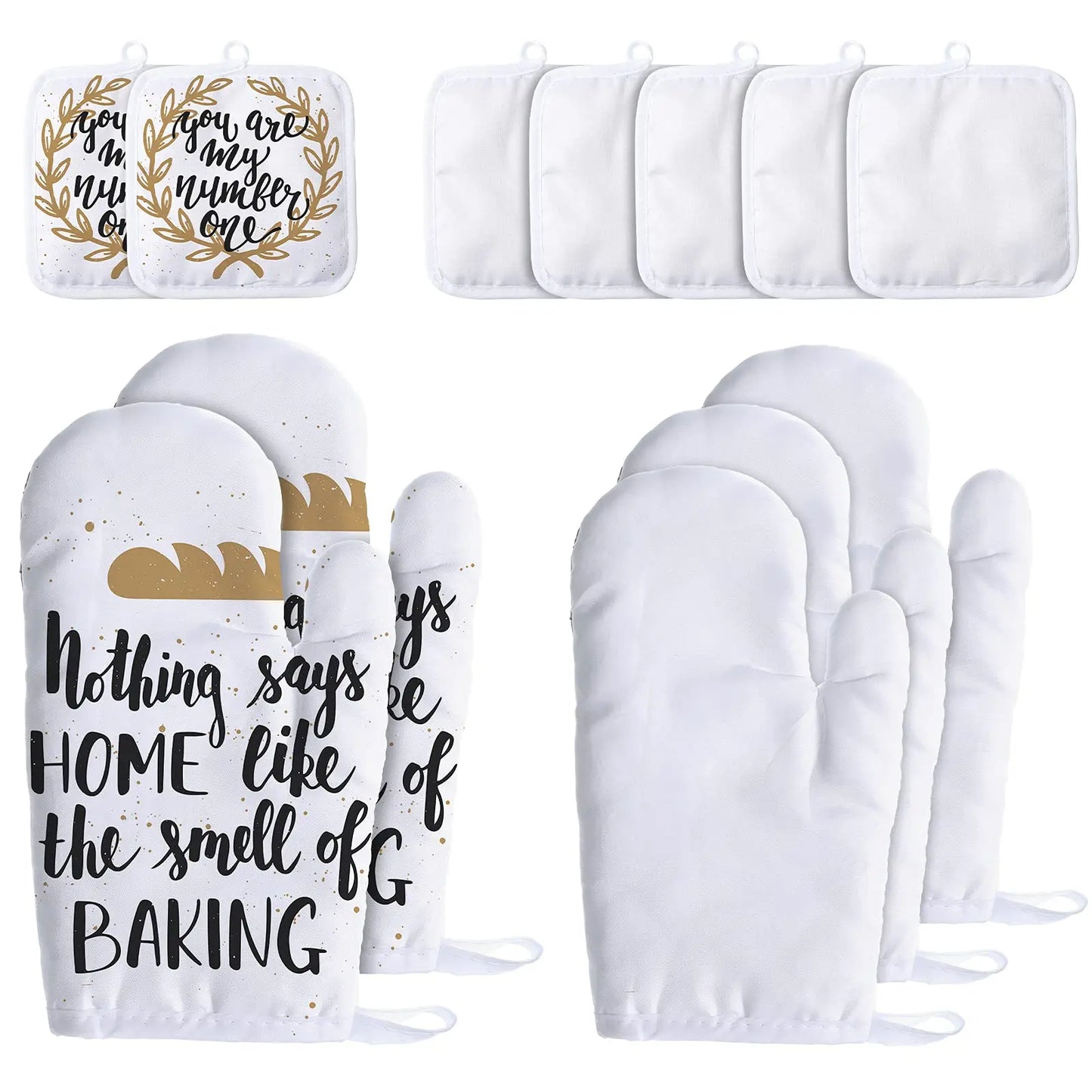 4Pcs Sublimation Oven Mitt Set