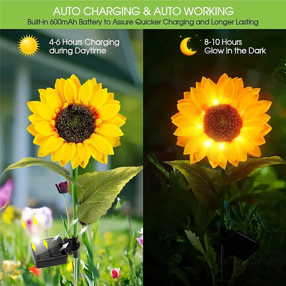 Outdoor Waterproof Solar Sunflower Lights