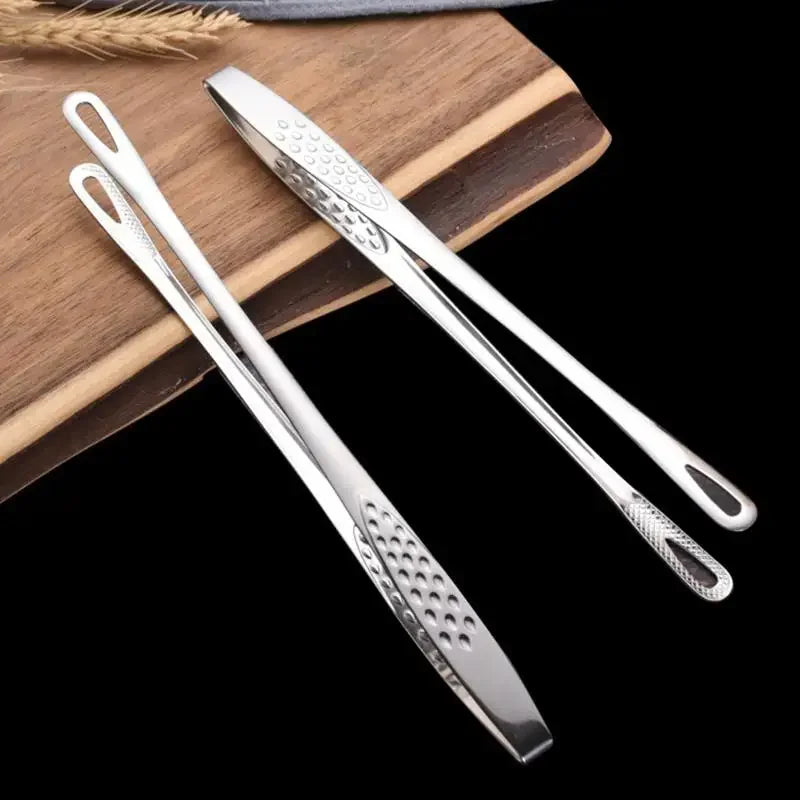 1pc Non-Slip Stainless Steel Food Tongs Long Handle