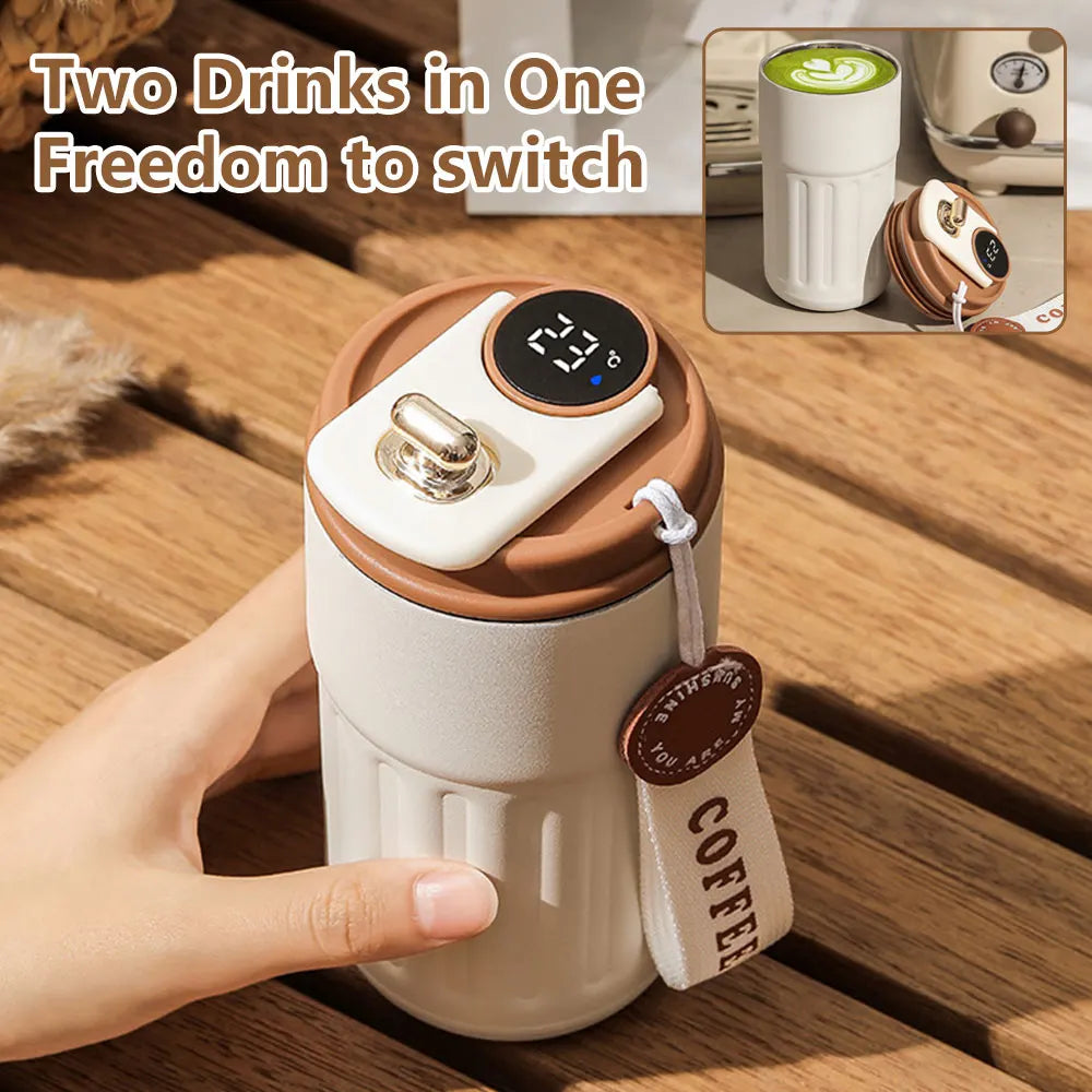 Smart Thermos Bottle LED Temperature Display Coffee Cup