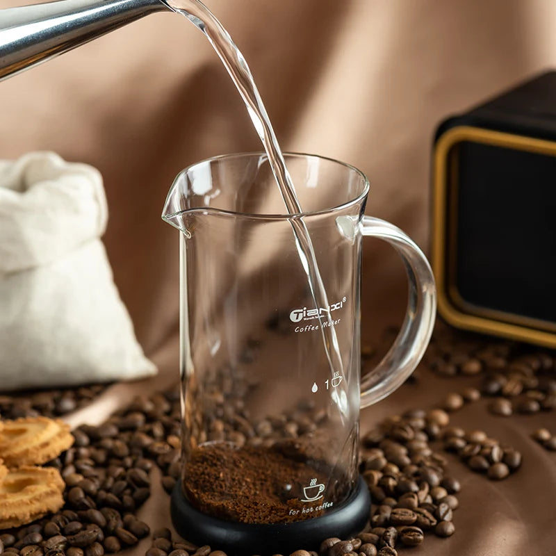 French Press Coffee Pot Stainless Steel & Glass