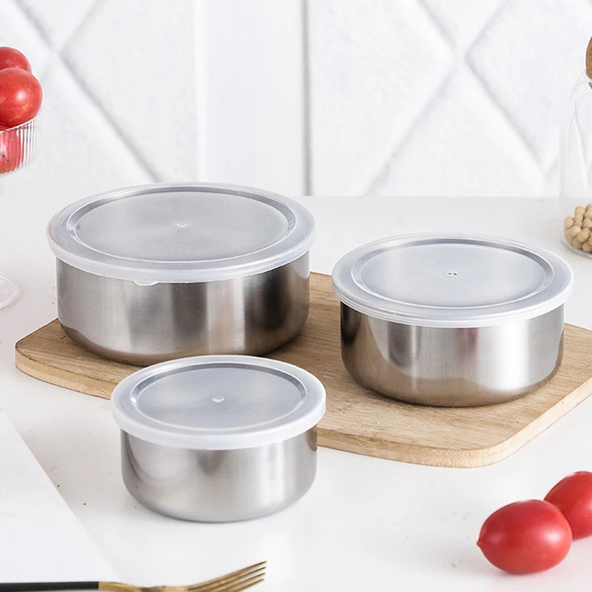 5pcs Mixing Bowls Stainless Steel