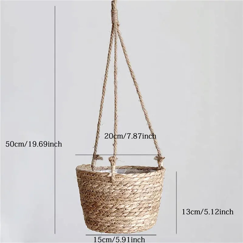 Indoor or Outdoor Macrame Hanging Planter