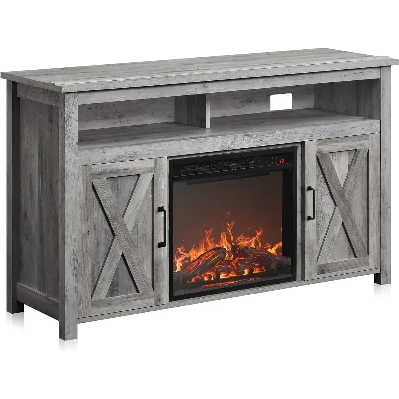 Entertainment Center with Electric Fireplace Heater