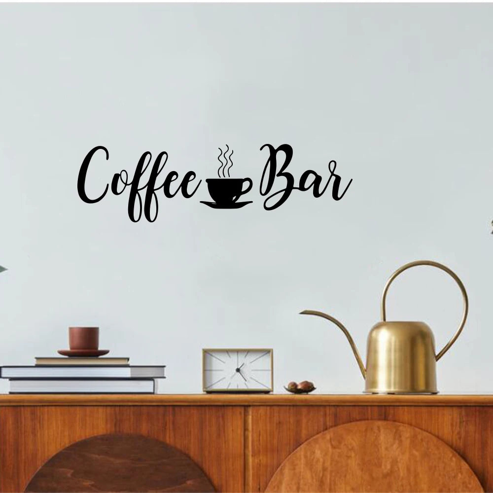 Coffee Bar Wall Decal Sticker Vinyl Home Decor