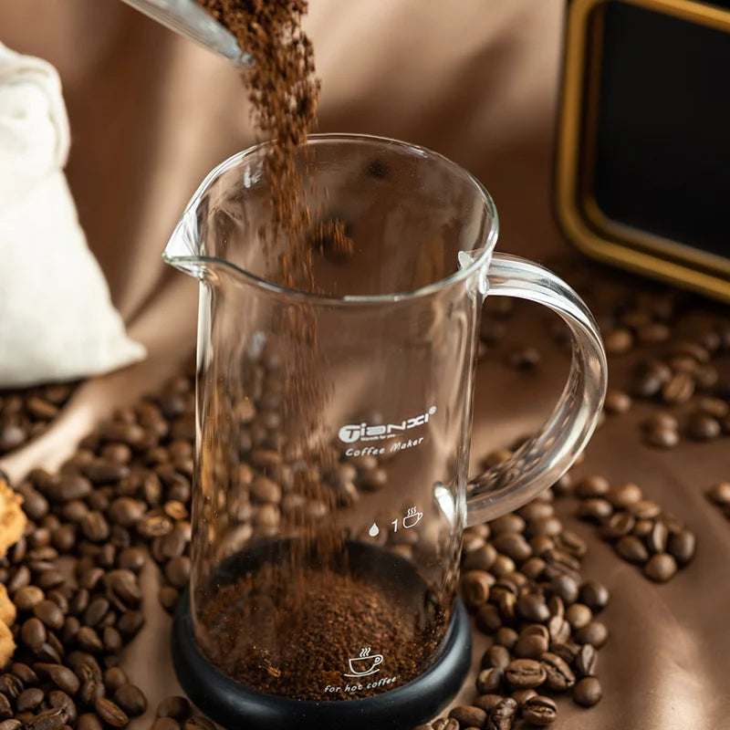 French Press Coffee Pot Stainless Steel & Glass