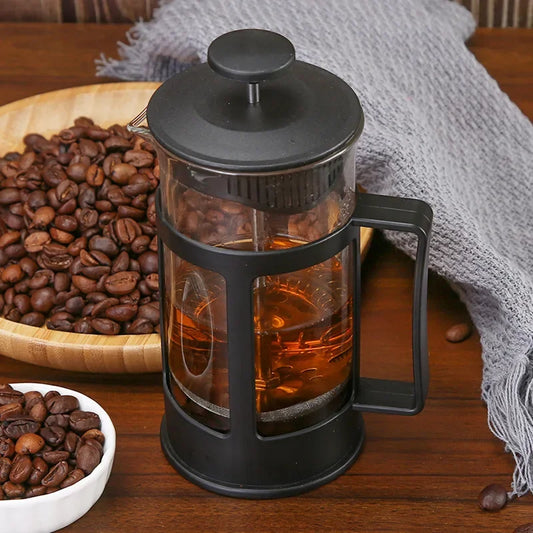 French Press Coffee Maker Heat Resistant Glass Coffee Pot with Filtration Tea Maker