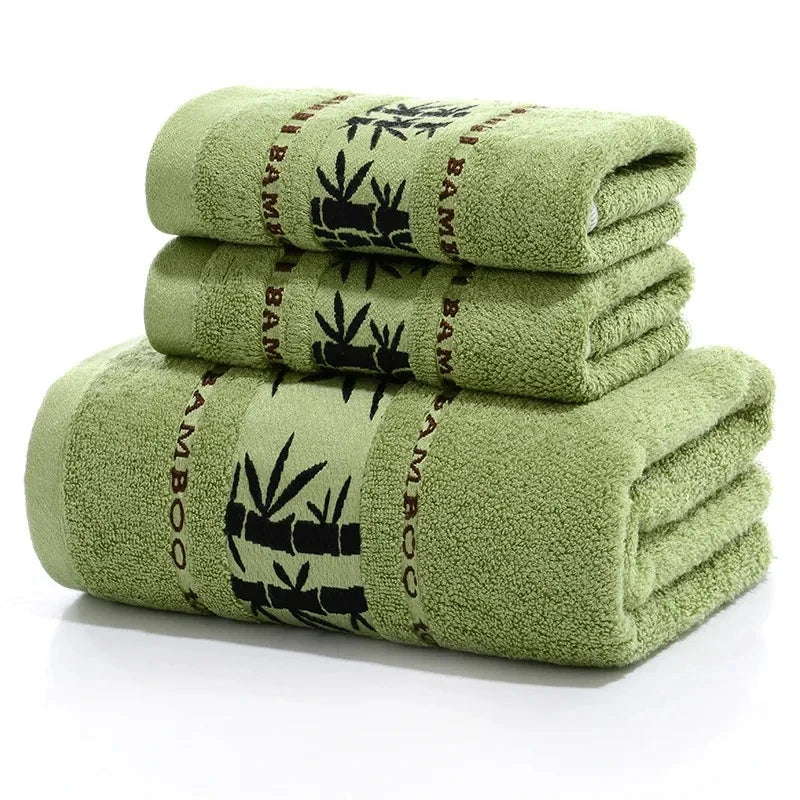 Set of 3 Thick Bamboo Bath Towels