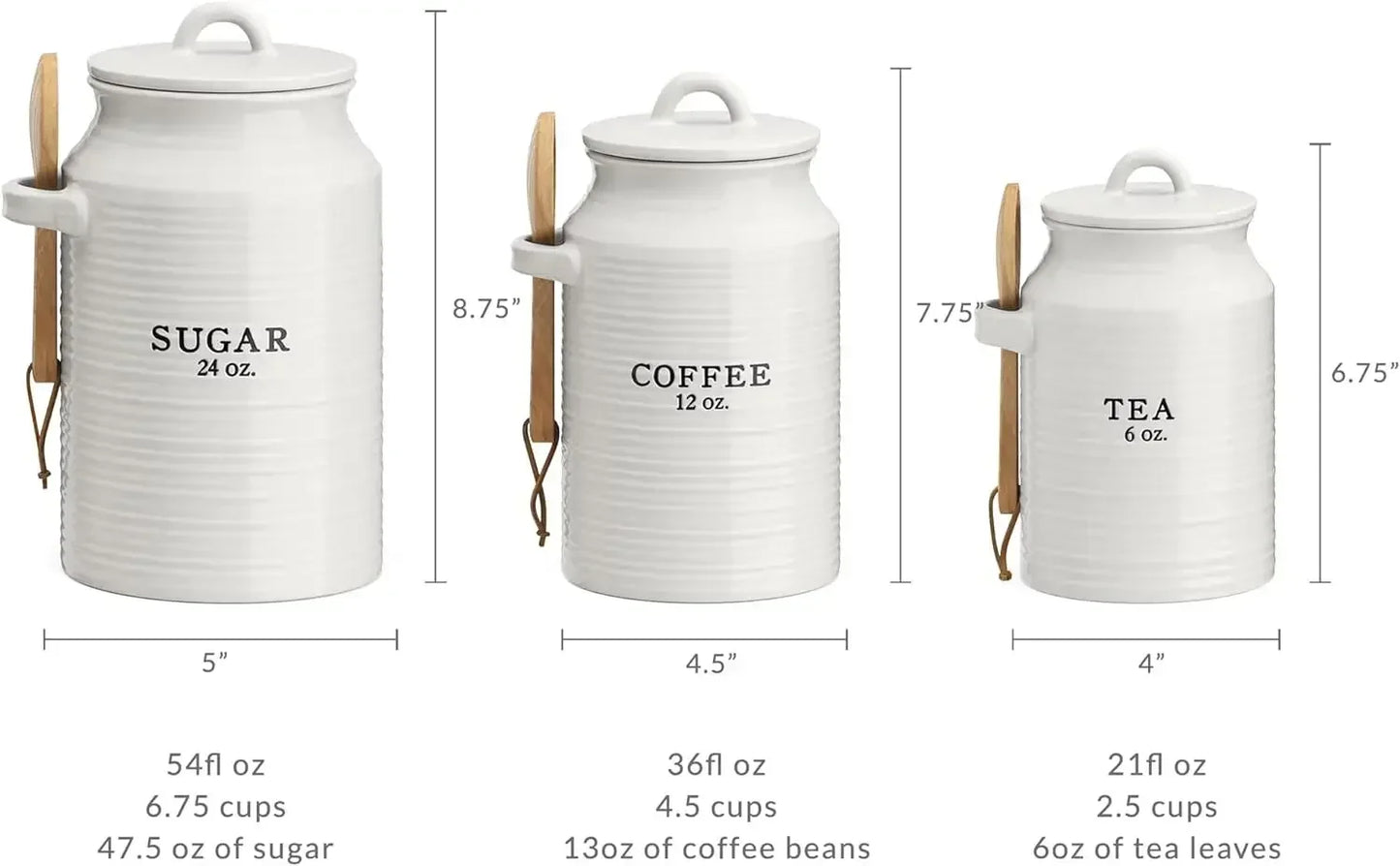 Barnyard Style Canister Set for Kitchen Counter