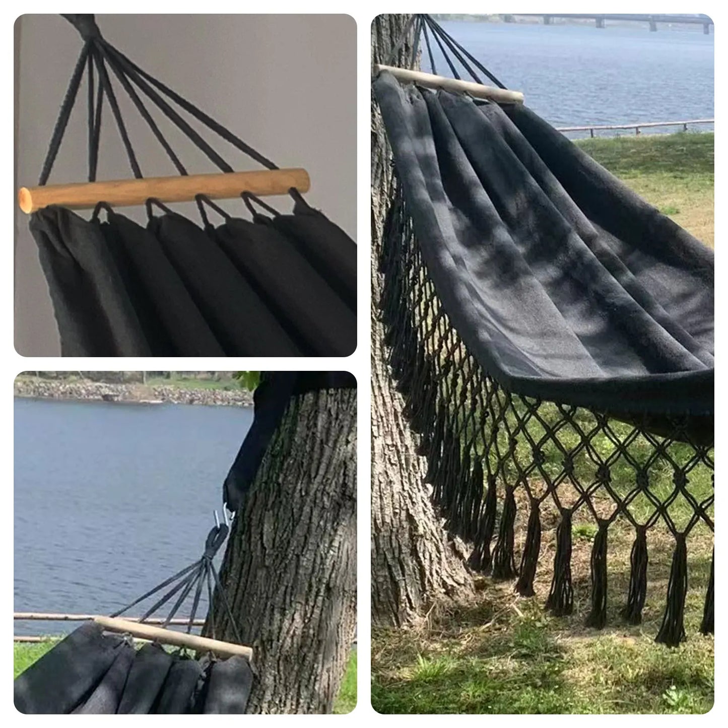 Canvas Camping Hammock Anti-rollover