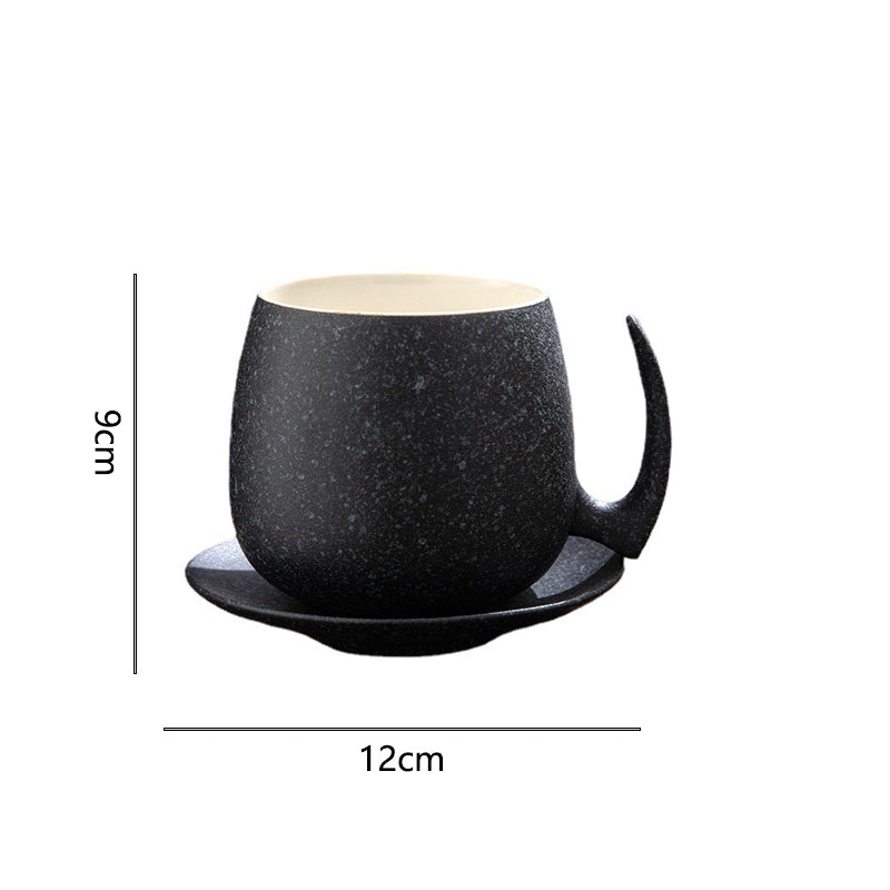 10oz Creative Ceramic Coffee Mug with A Cup Seat