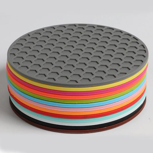 Round Silicone Coasters Anti-slip & Heat Thickened