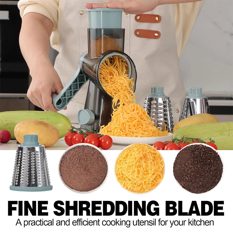 3 in 1 Versatile Manual Multi-Purpose Rotary Grater