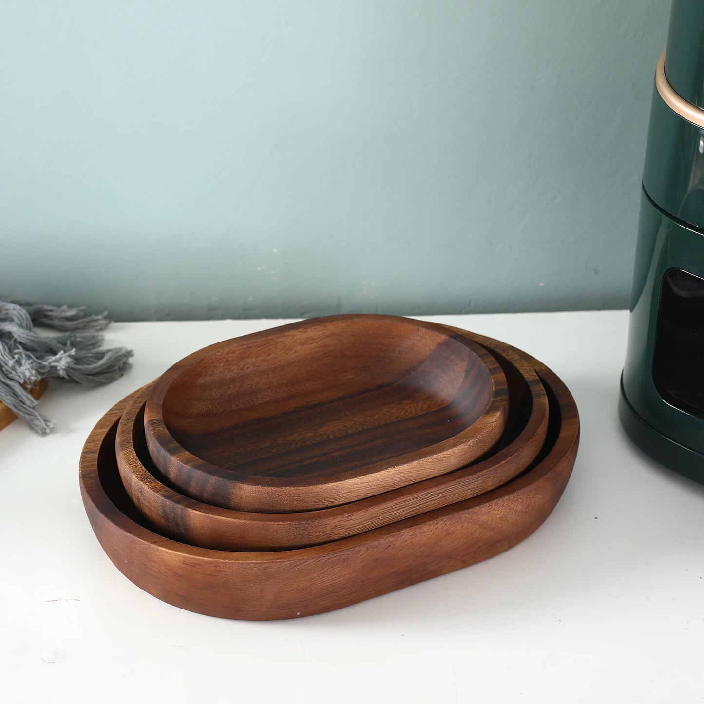 1 or 3 Acacia Wooden Salad Bowl